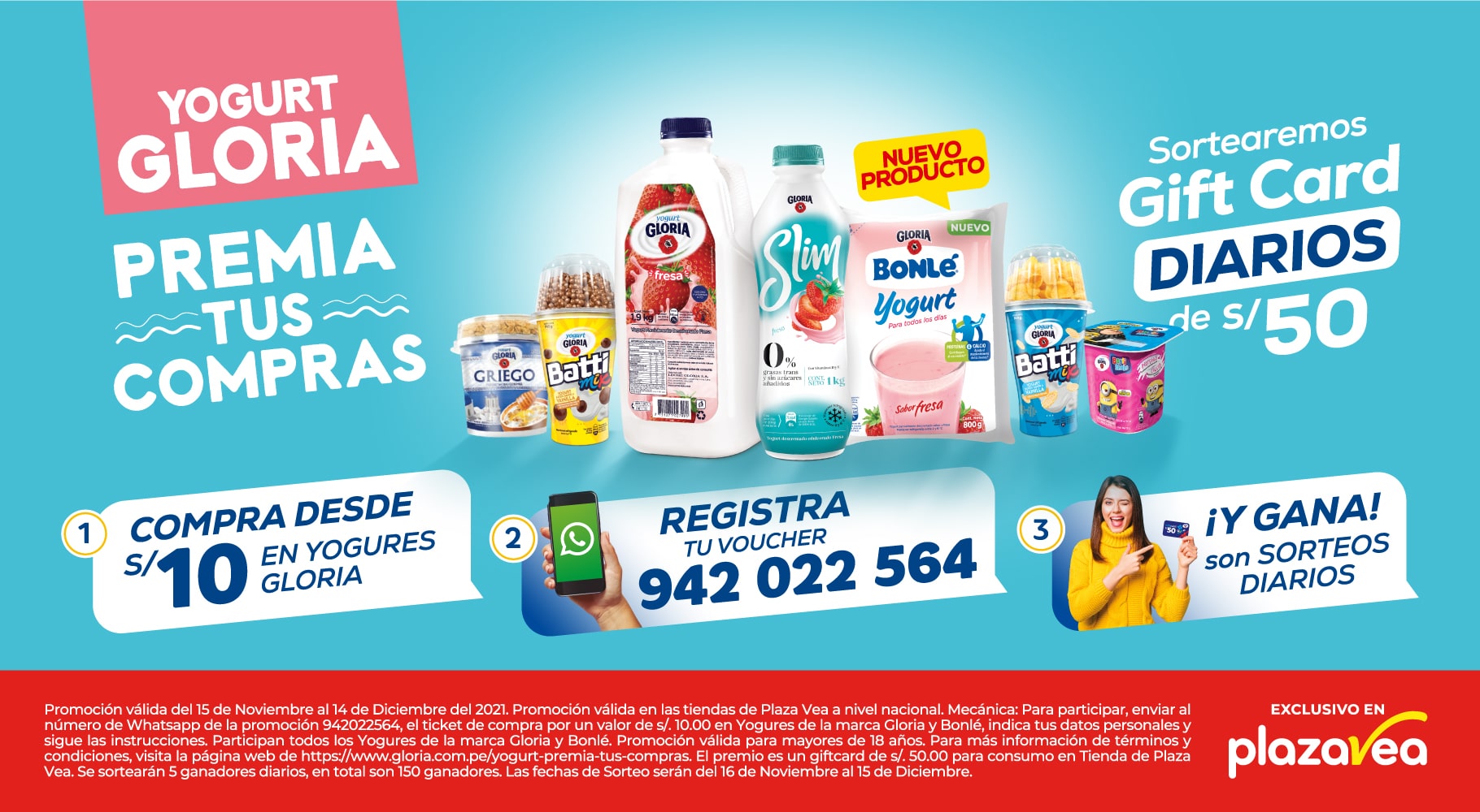 Yogurt Gloria premia tus compras