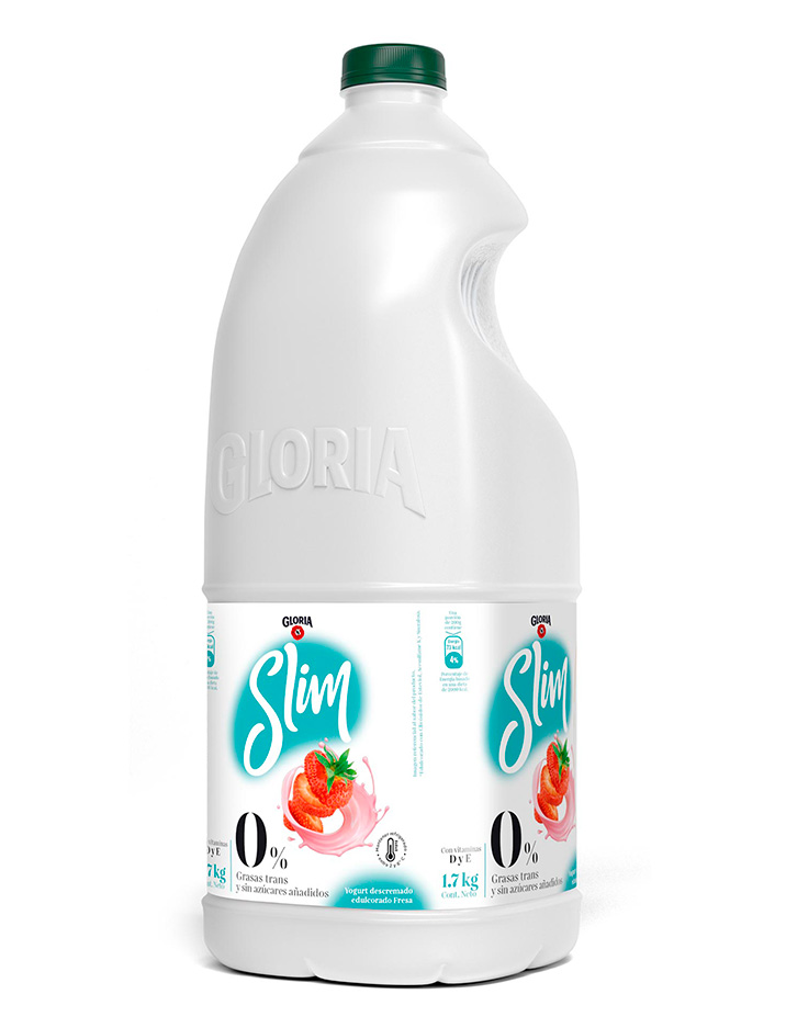 Yogurt slim descremado edulcorado fresa Leche Gloria
